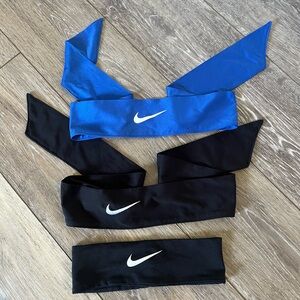 Nike Black and Blue Headband Bundle